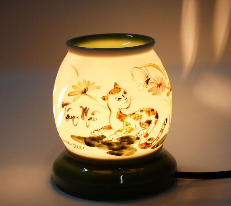 đèn xông tinh dầu có tốt không, đèn xông tinh dầu bát tràng, đèn xông tinh dầu