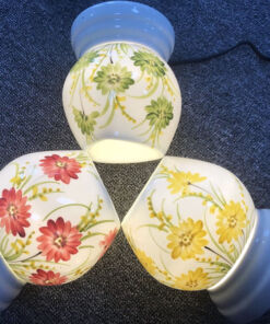 Combo Đèn Xông Tinh Dầu Bát Tràng Mắt Ngọc-Hoa Cúc