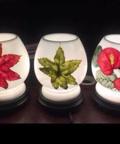 Combo Đèn Xông Tinh Dầu Bát Tràng Mắt Ngọc Lá