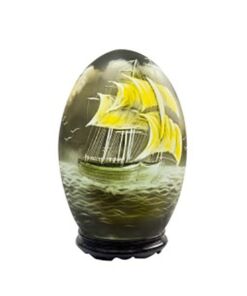 Đèn xông tinh dầu vẽ thuyền buồm - Gốm sứ Bát Tràng