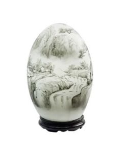 Đèn xông tinh dầu vẽ dòng sông - Gốm sứ Bát Tràng