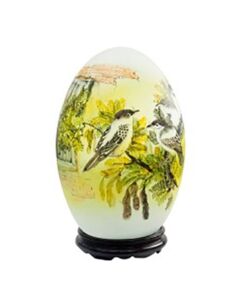 Đèn xông tinh dầu vẽ chim sẻ S2 - Gốm sứ Bát Tràng