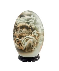 Đèn xông tinh dầu vẽ phong cảnh - Gốm sứ Bát Tràng