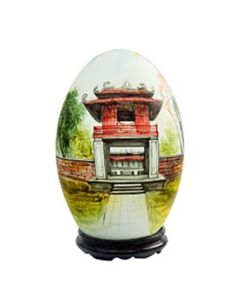 Đèn xông tinh dầu vẽ cổng đình - Gốm sứ Bát Tràng