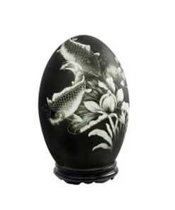 Đèn xông tinh dầu vẽ cá chép S1 - Gốm sứ Bát Tràng