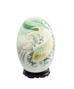 Đèn xông tinh dầu vẽ cá chép - Gốm sứ Bát Tràng