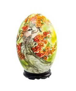 Đèn xông tinh dầu vẽ chim sẻ - Gốm sứ Bát Tràng