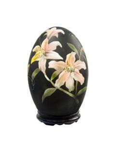 Đèn xông tinh dầu vẽ hoa Ly - Gốm sứ Bát Tràng