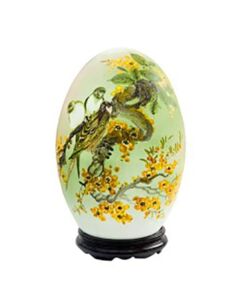 Đèn xông tinh dầu vẽ chim sẻ S1 - Gốm sứ Bát Tràng