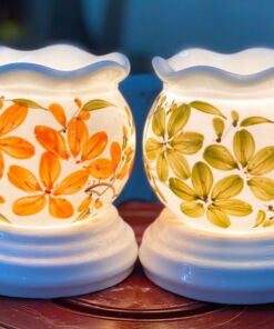 Đèn Xông Tinh Dầu Size Lớn Miệng Lượn - Hoa