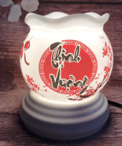 Đèn Xông Tinh Dầu Size Lớn Miệng Lượn- Chữ Thịnh Vượng