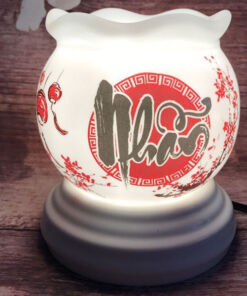 Đèn Xông Tinh Dầu Size Trung Miệng Lượn- Chữ Nhẫn