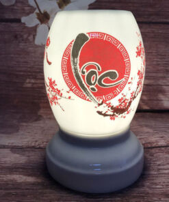 Đèn Xông Tinh Dầu Bát Tràng Dáng Xoài - Chữ Lộc