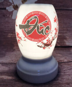 Đèn Xông Tinh Dầu Bát Tràng Dáng Xoài - Chữ Đức S2