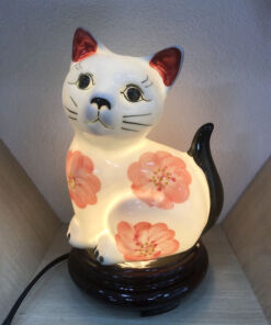Đèn Xông Tinh Dầu Bát Tràng Mèo Dáng Ngồi