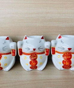 Đèn Xông Tinh Dầu Mèo Thần Tài Phúc Lộc Thọ