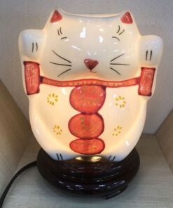 Đèn Xông Tinh Dầu Bát Tràng Mèo Thần Tài Phúc Lộc Thọ S2