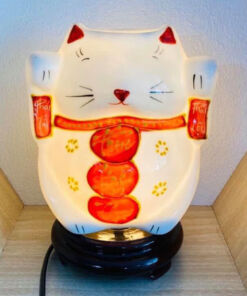 Đèn Xông Tinh Dầu Mèo Thần Tài Phúc Lộc Thọ