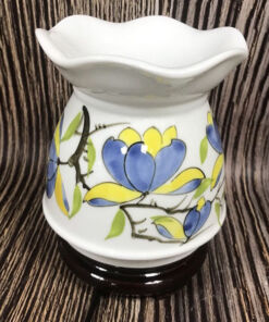 Đèn Xông Tinh Dầu Bát Tràng Mini Dáng Eo Hoa