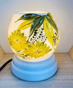 Đèn Xông Tinh Dầu Bát Tràng Dáng Lồng Hoa Vàng