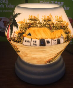 Đèn Xông Tinh Dầu Bát Tràng Dáng Lồng Làng Quê