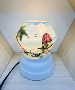 Đèn Xông Tinh Dầu Bát Tràng Dáng Lồng Non Nước