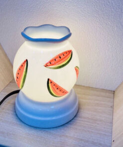 Đèn Xông Tinh Dầu Mini Miệng Lượn Dưa Hấu