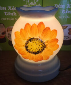 Đèn Xông Tinh Dầu Mini Miệng Lượn Hoa Hướng Dương