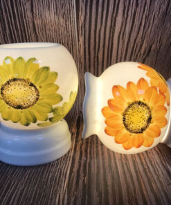 Đèn Xông Tinh Dầu Mini Miệng Lượn Hoa Mặt Trời