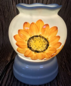 Đèn Xông Tinh Dầu Bát Tràng Mini Miệng Lượn Hoa Mặt Trời