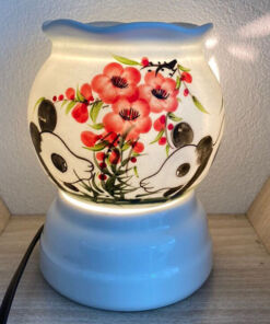 Đèn Xông Tinh Dầu Mini Miệng Lượn Gấu Đôi