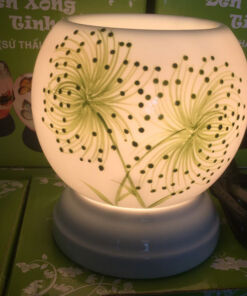 Đèn Xông Tinh Dầu Bát Tràng Mini Miệng Tròn Bồ Công Anh