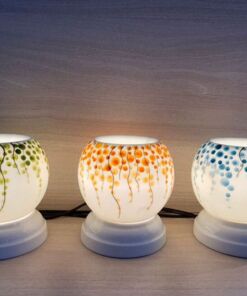 Đèn Xông Tinh Dầu Bát Tràng Mini Miệng Tròn Hoa Giây