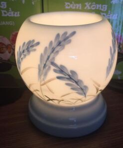 Đèn Xông Tinh Dầu Bát Tràng Mini Miệng Tròn Oải Hương
