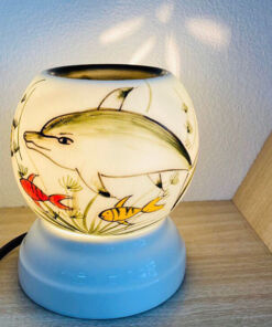 Đèn Xông Tinh Dầu Bát Tràng Miệng Tròn Cá Heo