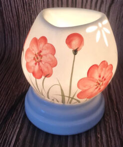 Đèn Xông Tinh Dầu Mặt Ngọc Hoa Đỏ