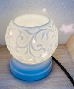 Đèn Xông Tinh Dầu Mắt Ngọc Tam Giác Nổi Hoa Giây