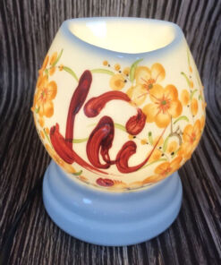 Đèn Xông Tinh Dầu Bát Tràng Mặt Ngọc Chữ Lộc