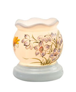 Đèn xông tinh dầu vẽ hoa cổ loe S2 - Gốm sứ Bát Tràng