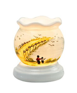 Đèn xông tinh dầu vẽ đường làng - Gốm sứ Bát Tràng