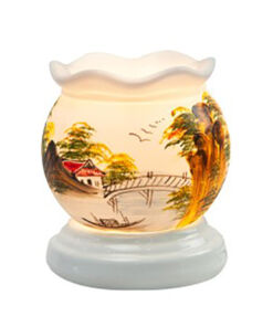 Đèn xông tinh dầu vẽ sông núi S2 - Gốm sứ Bát Tràng