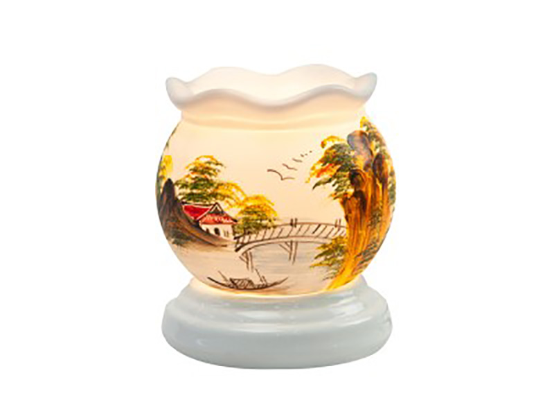 Đèn xông tinh dầu vẽ sông núi S2 - Gốm sứ Bát Tràng