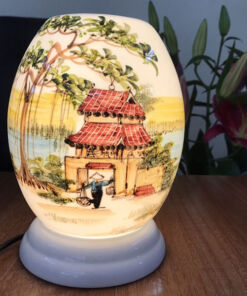 Đèn Xông Tinh Dầu Bát Tràng Dáng Trứng Cổng Làng