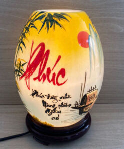 Đèn Xông Tinh Dầu Size Lớn Dáng Trứng - Chữ Phúc