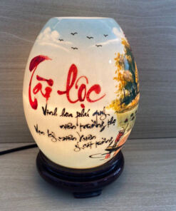 Đèn Xông Tinh Dầu Bát Tràng Dáng Trứng Tài Lộc