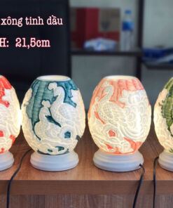 Đèn Xông Tinh Dầu Dáng Trứng Nổi - Chim Công
