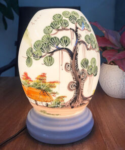 Đèn Xông Tinh Dầu Dáng Trứng Phong Cảnh