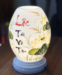 Đèn Xông Tinh Dầu Bát Tràng Thư Pháp Lộc Tài Vô Tận