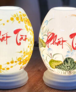 Đèn Xông Tinh Dầu Bát Tràng Thư Pháp Phát Tài Phát Lộc