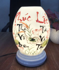 Đèn Xông Tinh Dầu Bát Tràng Thư Pháp Phúc Lộc